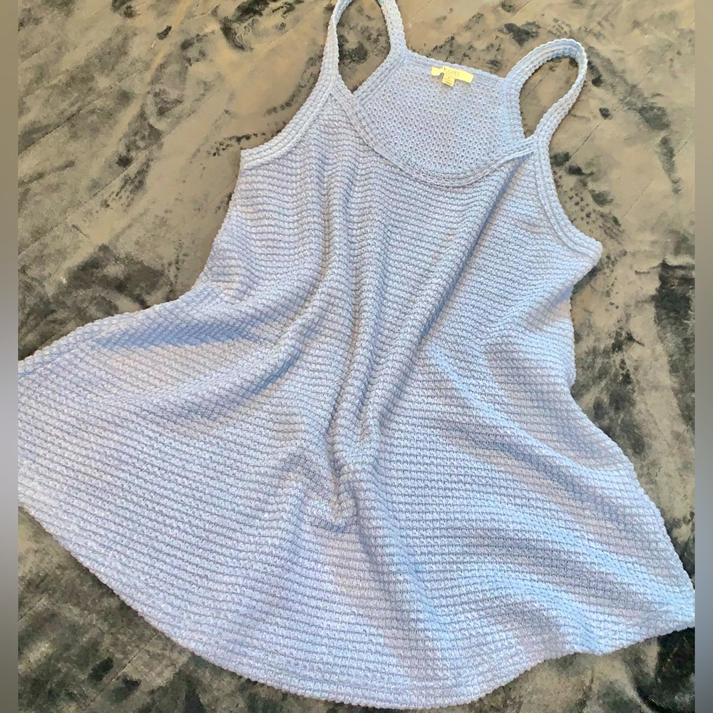 KORI Waffle Knit Flowy Oversized Effortless Look Tank Top - Picture 2 of 4